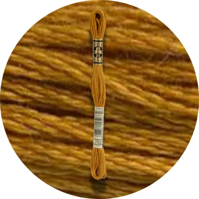 DMC Mouliné Spécial 25 Broderigarn, Ensfarvet, Røde/Gule/Orange nuancer